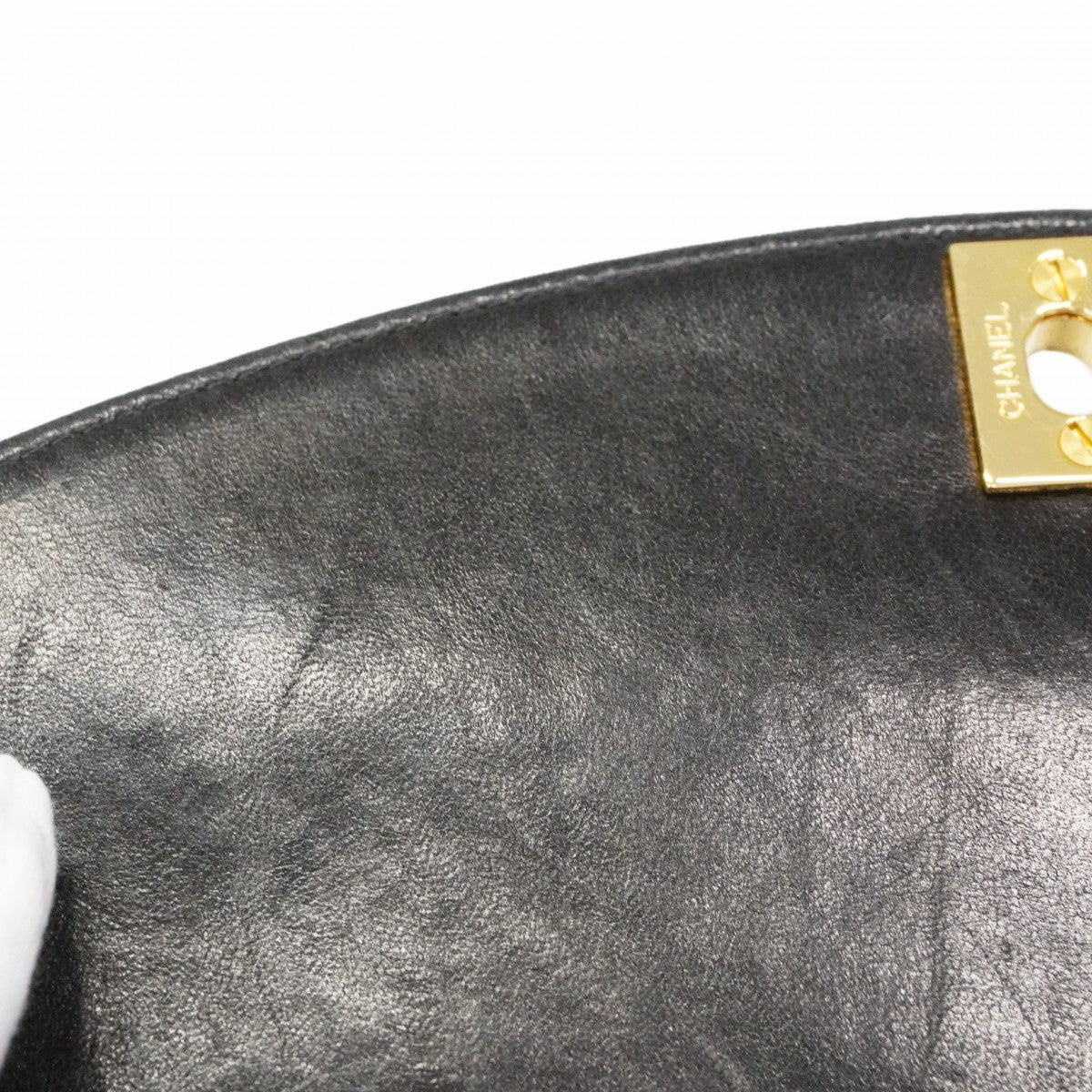 【6gc3548-k】シャネル ショルダーバッグ ダイアナ チェーンショルダー ラムスキン ブラック ゴールド金具【中古】レディース