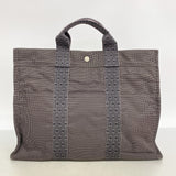 【6gc3560-k】エルメス トートバッグ エールラインMM キャンバス グレー シルバー金具【中古】メンズ レディース ユニセックス