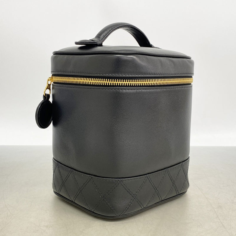 【6gc3564-k】シャネル バニティバッグ ビコローレ ラムスキン ブラック ゴールド金具【中古】レディース