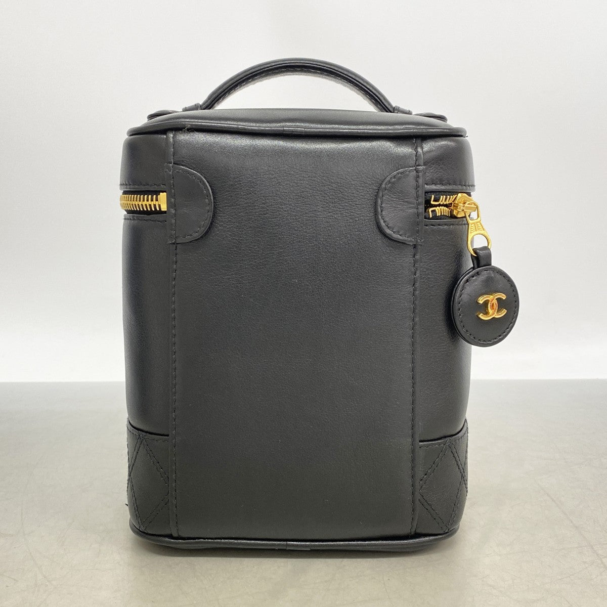 【6gc3564-k】シャネル バニティバッグ ビコローレ ラムスキン ブラック ゴールド金具【中古】レディース