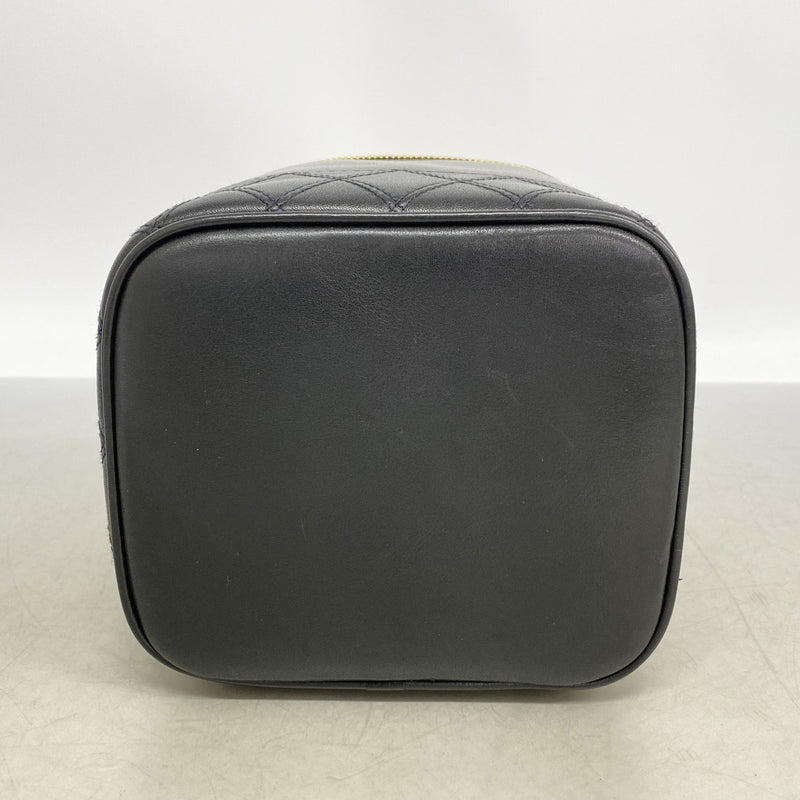 【6gc3564-k】シャネル バニティバッグ ビコローレ ラムスキン ブラック ゴールド金具【中古】レディース