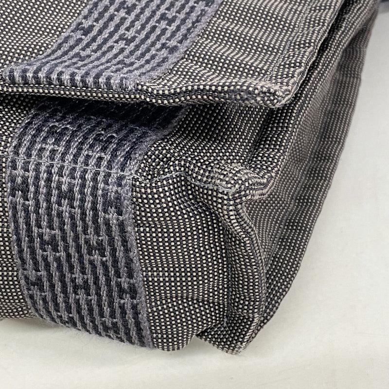 【6gc3573-k】エルメス ショルダーバッグ エールラインバサスPM キャンバス グレー シルバー金具【中古】メンズ レディース ユニセックス