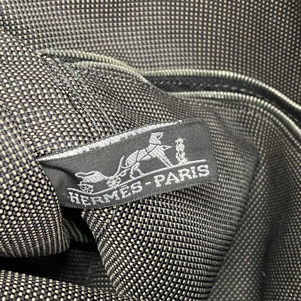 【6gc3573-k】エルメス ショルダーバッグ エールラインバサスPM キャンバス グレー シルバー金具【中古】メンズ レディース ユニセックス