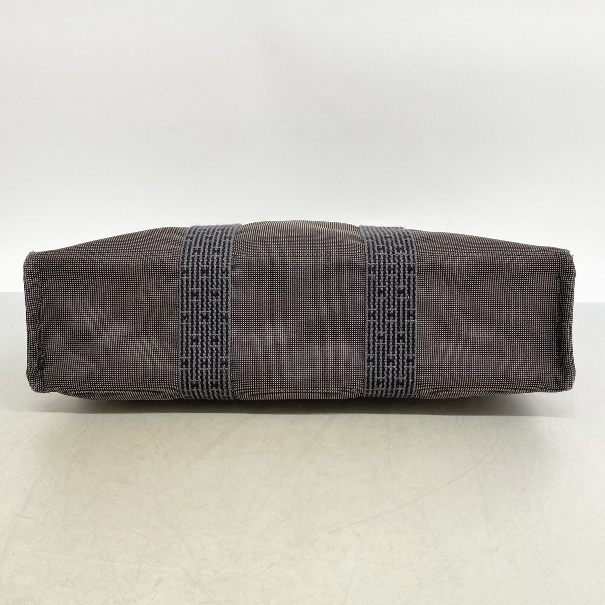【6gc3574-k】エルメス トートバッグ エールラインMM キャンバス グレー シルバー金具【中古】メンズ レディース ユニセックス