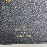 【6gc3580-k】ルイヴィトン 財布 モノグラム・アンプラント ポルトフォイユクレア M80151 ノワール【中古】レディース