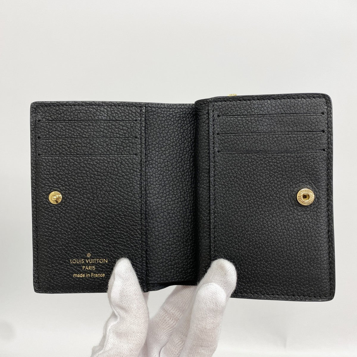 【6gc3580-k】ルイヴィトン 財布 モノグラム・アンプラント ポルトフォイユクレア M80151 ノワール【中古】レディース