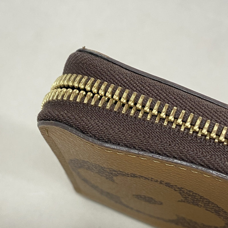 【6gc3590-k】ルイヴィトン 長財布 モノグラム・ジャイアントリバース ジッピーウォレット M69353 ブラウン【中古】レディース