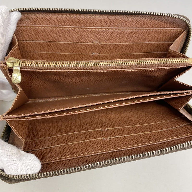 【6gc3601】ルイヴィトン 長財布 モノグラム ジッピーウォレット M60017 ブラウン【中古】メンズ レディース ユニセックス