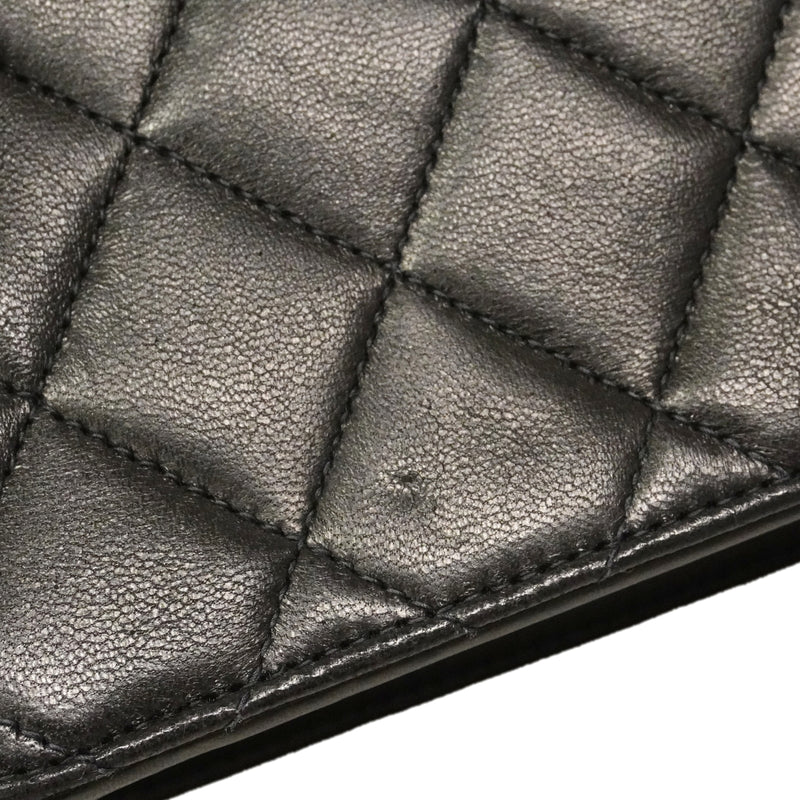 【6gc3603-k】シャネル ショルダーバッグ マトラッセ チェーンショルダー ラムスキン ブラック ゴールド金具【中古】レディース