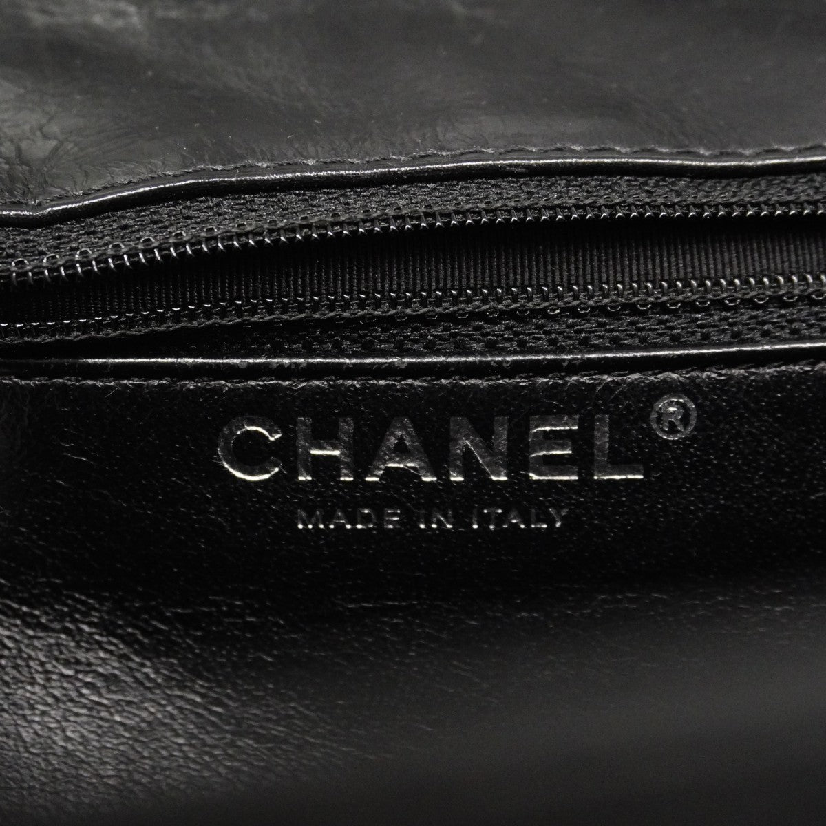 【6gc3610】シャネル ショルダーバッグ 2.55 Wチェーン カーフスキン ブラック シルバー金具【中古】レディース