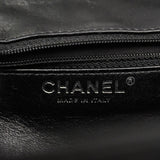 【6gc3610】シャネル ショルダーバッグ 2.55 Wチェーン カーフスキン ブラック シルバー金具【中古】レディース