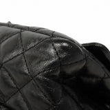【6gc3610】シャネル ショルダーバッグ 2.55 Wチェーン カーフスキン ブラック シルバー金具【中古】レディース