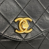 【6gc3614-k】シャネル ショルダーバッグ マトラッセ チェーンショルダー ラムスキン ブラック ゴールド金具【中古】レディース