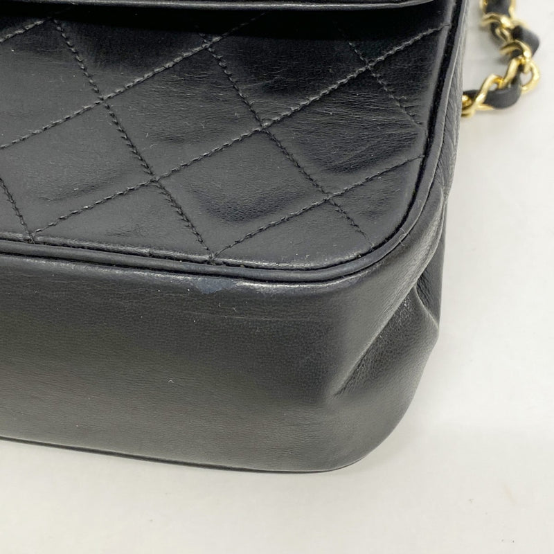 【6gc3614-k】シャネル ショルダーバッグ マトラッセ チェーンショルダー ラムスキン ブラック ゴールド金具【中古】レディース