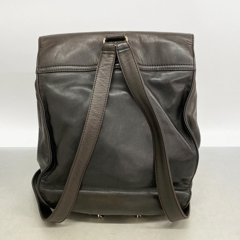 【6gc3615-k】シャネル リュック・デイパック ラムスキン ブラック シルバー金具【中古】レディース