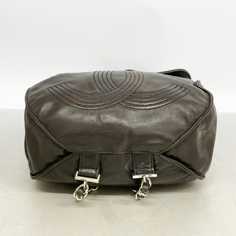 【6gc3615-k】シャネル リュック・デイパック ラムスキン ブラック シルバー金具【中古】レディース