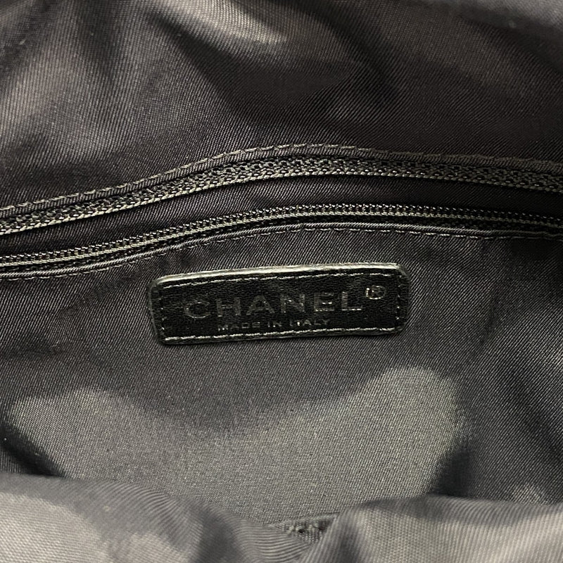 【6gc3616-k】シャネル トートバッグ パリビアリッツ キャンバス ブラック シルバー金具【中古】レディース