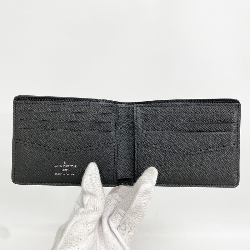 【6gc3621-k】ルイヴィトン 札入れ タイガ ポルトフォイユスレンダー M30539 ノワール【中古】メンズ