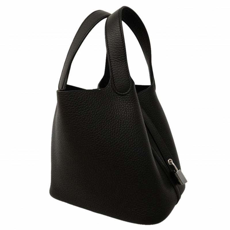 【6gc3631】エルメス ハンドバッグ ピコタンロックPM トリヨンクレマンス ブラック シルバー金具 K刻印【中古】レディース