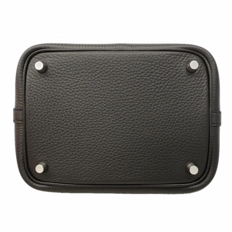 【6gc3631】エルメス ハンドバッグ ピコタンロックPM トリヨンクレマンス ブラック シルバー金具 K刻印【中古】レディース