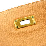 【6gc3632】エルメス ハンドバッグ ケリー28 クシュベル ナチュラルサブレ ゴールド金具 □C刻印 2wayバッグ【中古】レディース