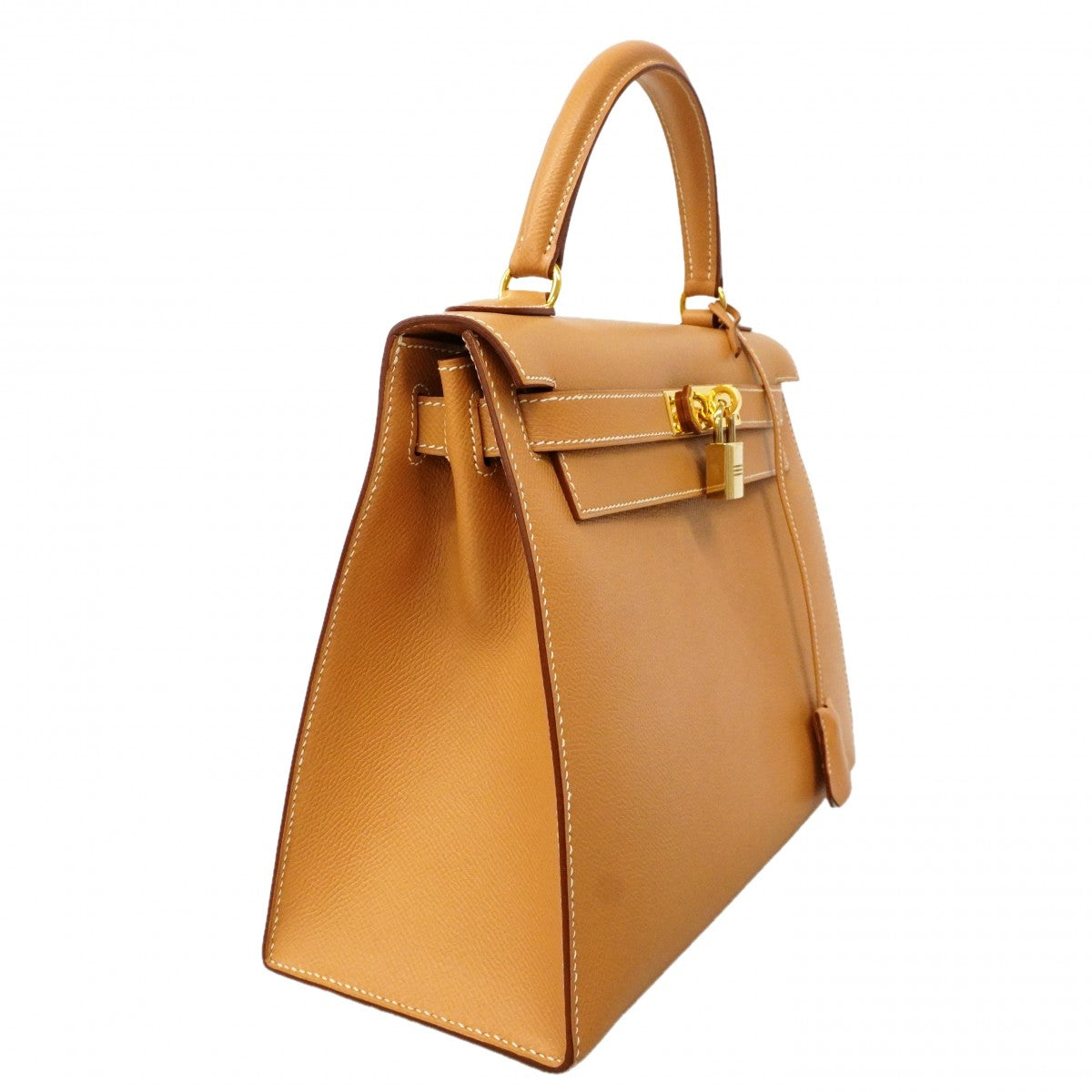 【6gc3632】エルメス ハンドバッグ ケリー28 クシュベル ナチュラルサブレ ゴールド金具 □C刻印 2wayバッグ【中古】レディース