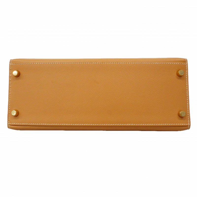 【6gc3632】エルメス ハンドバッグ ケリー28 クシュベル ナチュラルサブレ ゴールド金具 □C刻印 2wayバッグ【中古】レディース