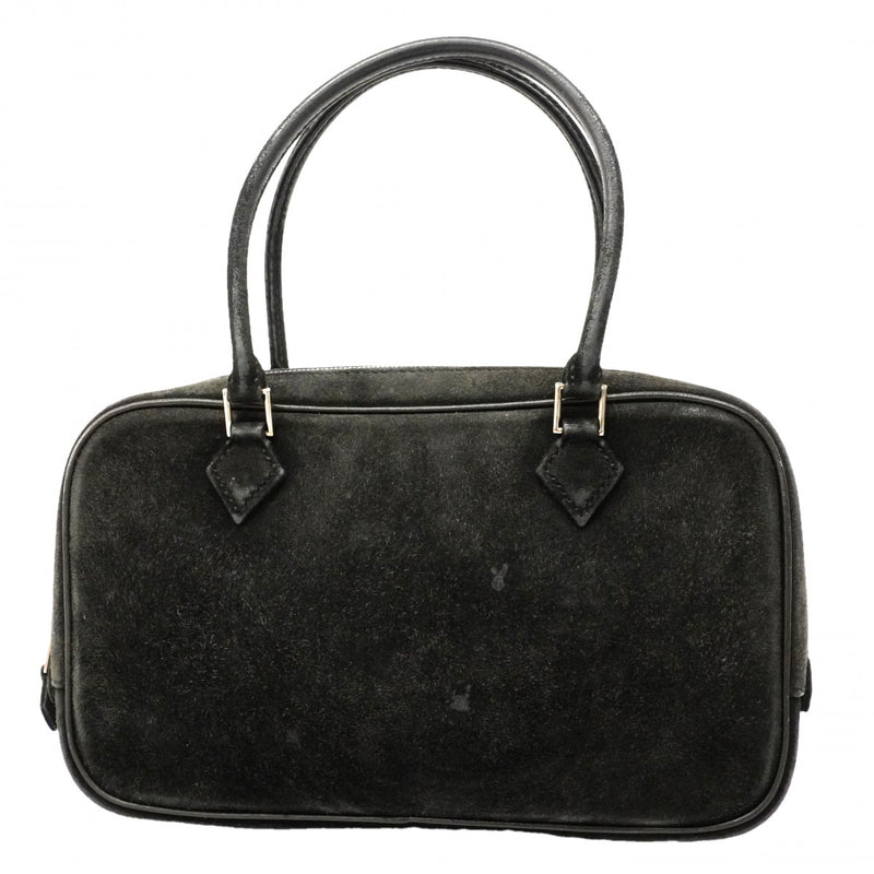 【6gc3633】エルメス ハンドバッグ プリュムエラン ドブリス ブラック シルバー金具 □I刻印【中古】レディース