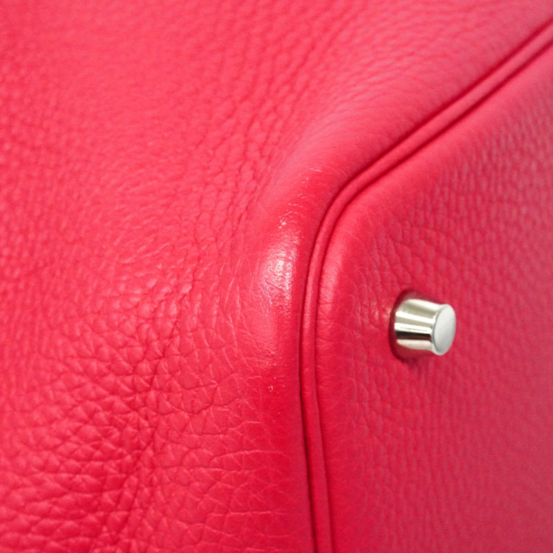 【6gc3634】エルメス ハンドバッグ ピコタンロックMMカザック トリヨンクレマンス ローズエクストリーム/ローズメキシコ/ルージュクー シルバー金具 Y刻印【中古】レディース