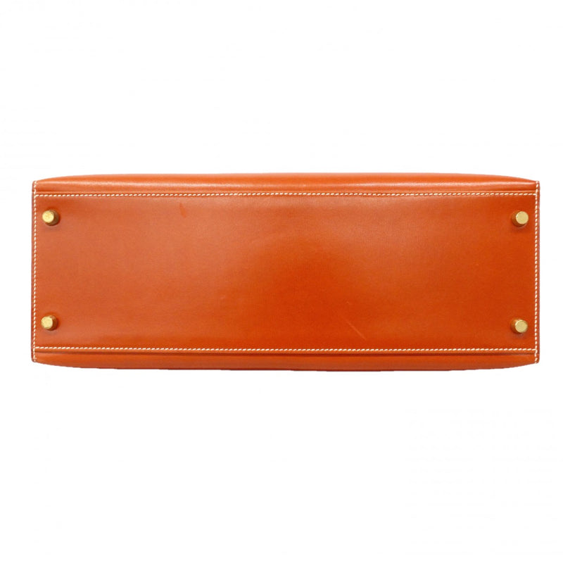 【6gc3635】エルメス ハンドバッグ ケリー35 ボックスカーフ ブリック ゴールド金具 〇Z刻印 2wayバッグ【中古】レディース