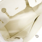 【6gc3645】エルメス ハンドバッグ バーキン30 ヴォーエプソン ホワイト シルバー金具 □L刻印【中古】レディース