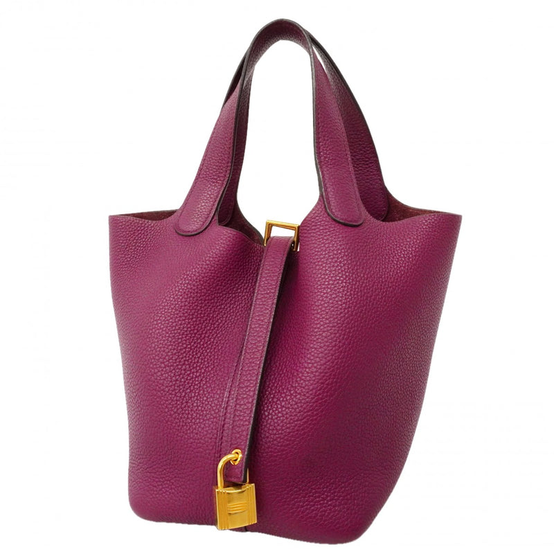 【6gc3649】エルメス ハンドバッグ ピコタンロックPM トリヨンクレマンス アネモネ ゴールド金具 D刻印【中古】レディース
