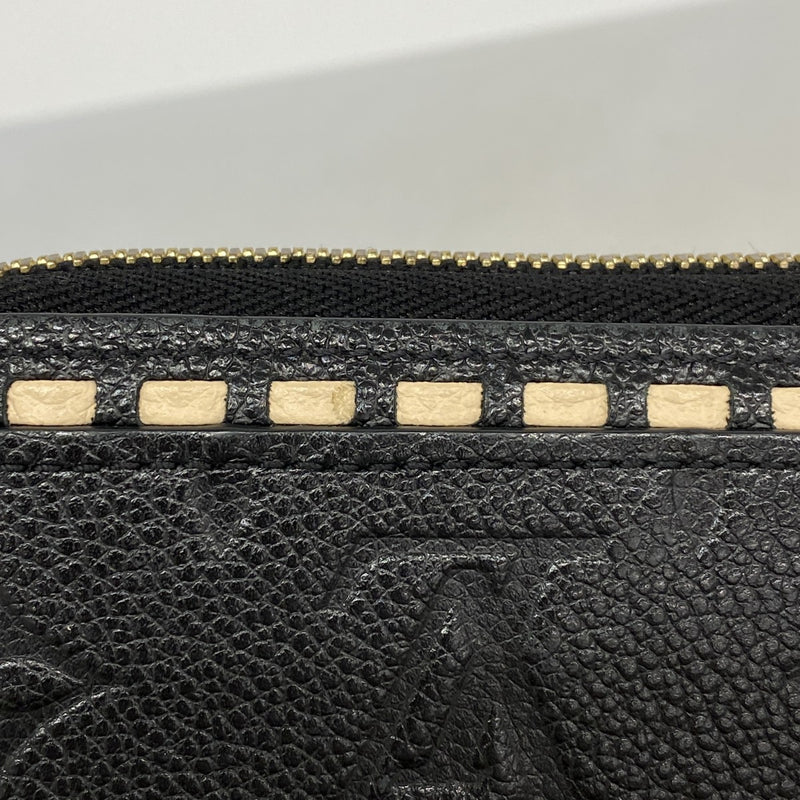 【6gc3651-k】ルイヴィトン 長財布 モノグラム・アンプラント ジッピーウォレット M64805 ノワール【中古】レディース