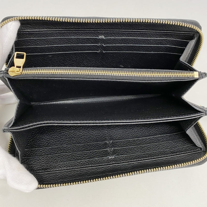 【6gc3651-k】ルイヴィトン 長財布 モノグラム・アンプラント ジッピーウォレット M64805 ノワール【中古】レディース
