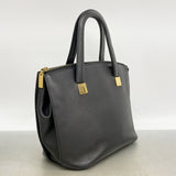 【6gc3655-k】セリーヌ ハンドバッグ レザー ブラック ゴールド金具【中古】レディース