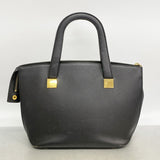 【6gc3655-k】セリーヌ ハンドバッグ レザー ブラック ゴールド金具【中古】レディース