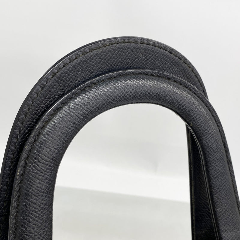 【6gc3655-k】セリーヌ ハンドバッグ レザー ブラック ゴールド金具【中古】レディース
