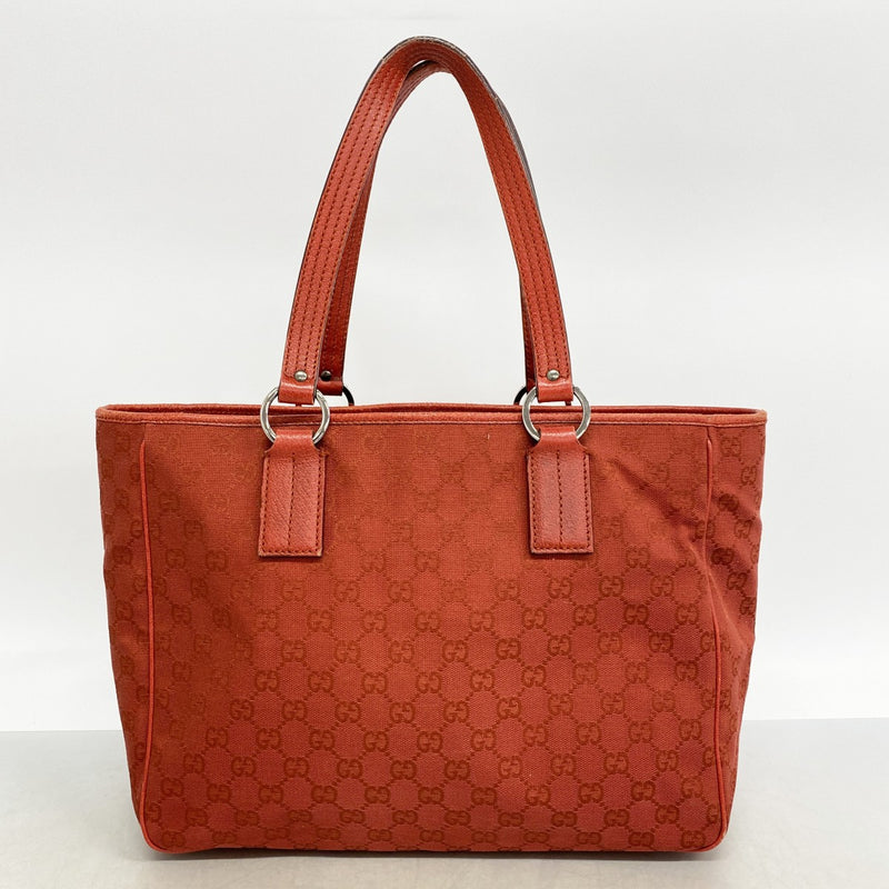 【6gc3656-k】グッチ トートバッグ GGキャンバス 113017 キャンバス レッド シルバー金具【中古】レディース
