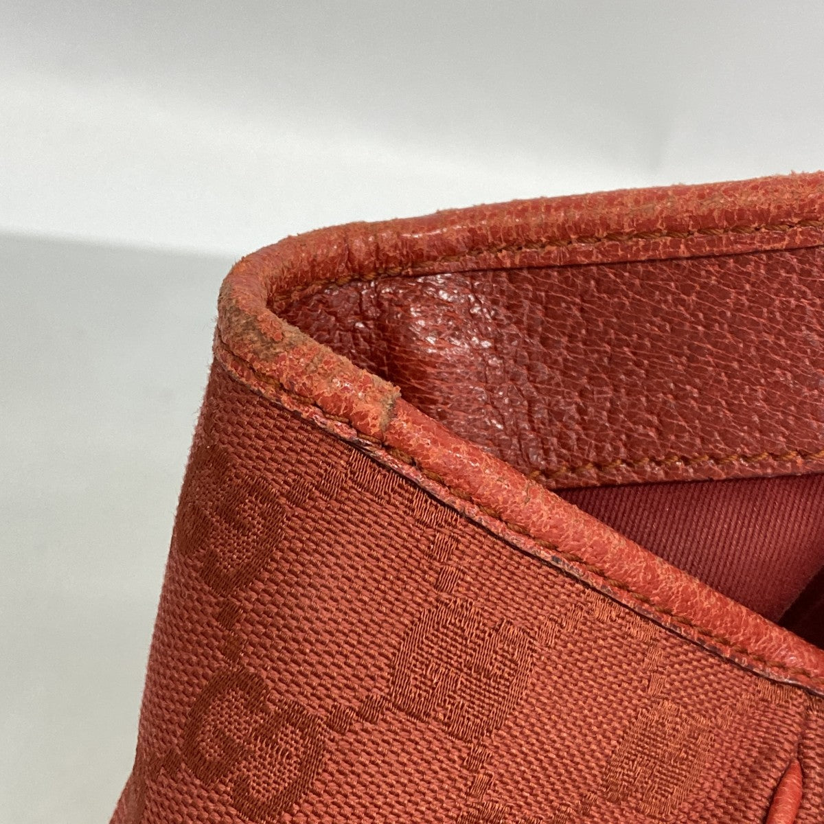 【6gc3656-k】グッチ トートバッグ GGキャンバス 113017 キャンバス レッド シルバー金具【中古】レディース