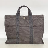 【6gc3659-k】エルメス トートバッグ エールラインMM キャンバス グレー シルバー金具【中古】メンズ レディース ユニセックス