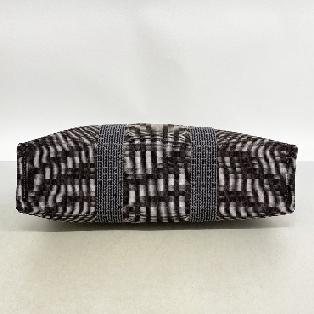 【6gc3659-k】エルメス トートバッグ エールラインMM キャンバス グレー シルバー金具【中古】メンズ レディース ユニセックス