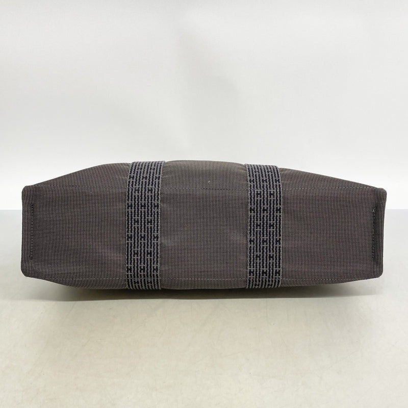 【6gc3659-k】エルメス トートバッグ エールラインMM キャンバス グレー シルバー金具【中古】メンズ レディース ユニセックス
