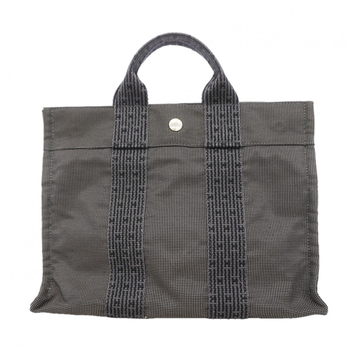 【6gc3660-k】エルメス ハンドバッグ エールラインPM キャンバス グレー シルバー金具【中古】メンズ レディース ユニセックス