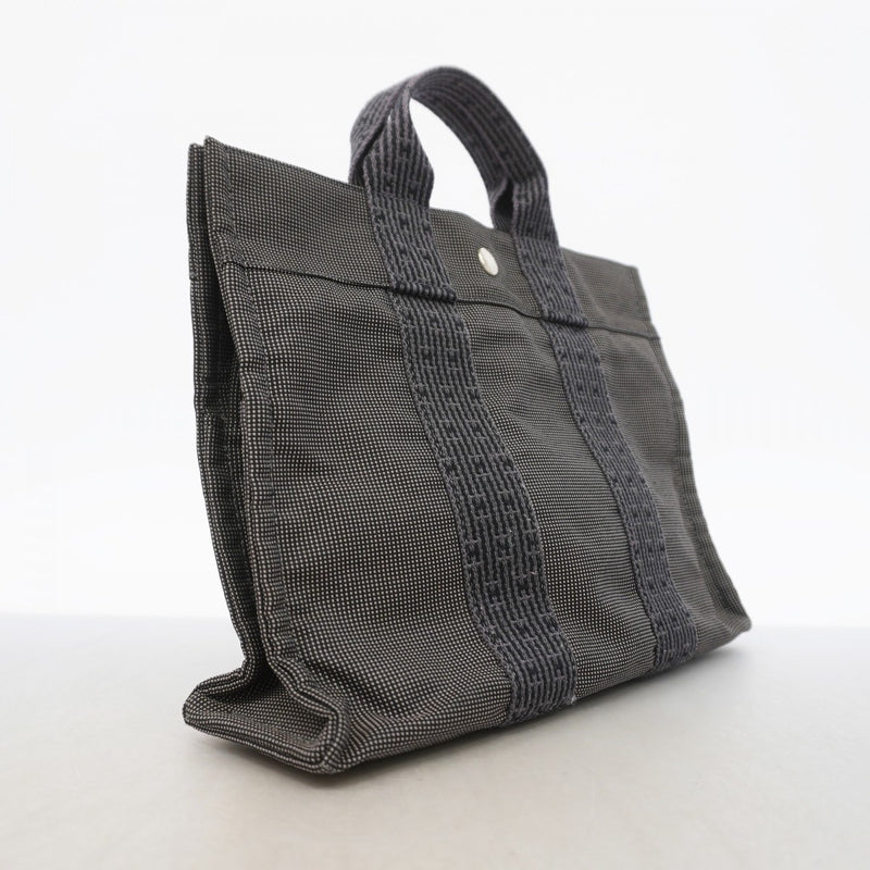 【6gc3660-k】エルメス ハンドバッグ エールラインPM キャンバス グレー シルバー金具【中古】メンズ レディース ユニセックス