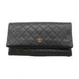 【6gc3662-k】シャネル クラッチバッグ マトラッセ ラムスキン ブラック ゴールド金具【中古】メンズ レディース ユニセックス
