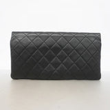 【6gc3662-k】シャネル クラッチバッグ マトラッセ ラムスキン ブラック ゴールド金具【中古】メンズ レディース ユニセックス