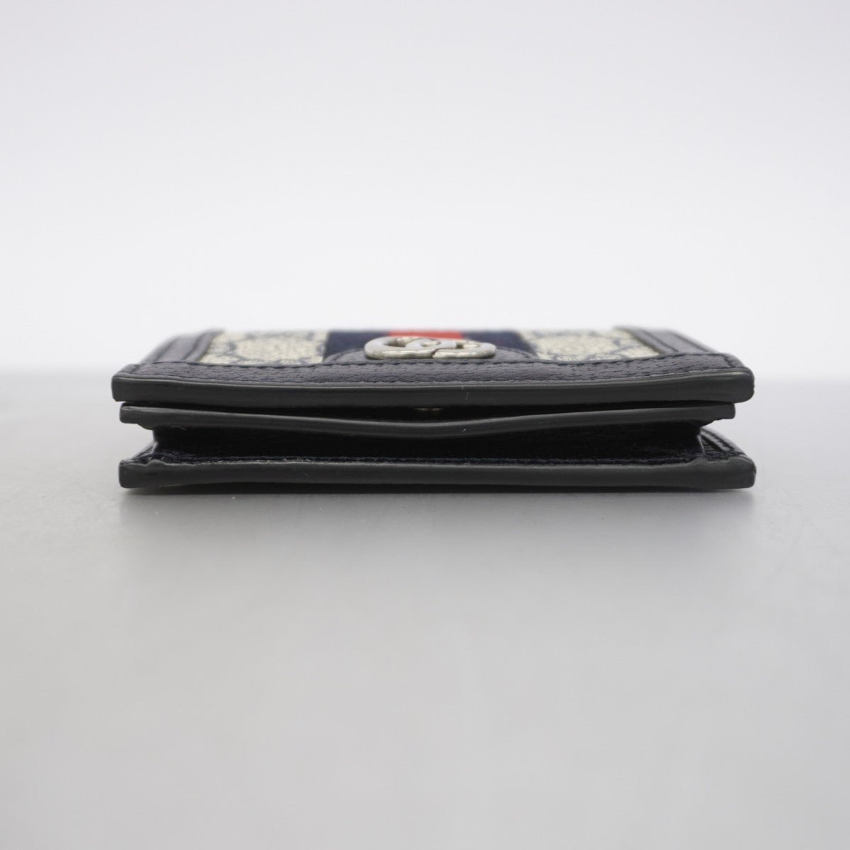 【6gc3665-k】グッチ 財布 オフィディア 523155 PVC ネイビー シルバー金具【中古】メンズ レディース ユニセックス