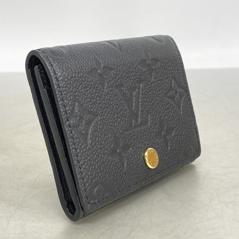 【6gc3679-k】ルイヴィトン 名刺入れ モノグラム・アンプラント アンヴェロップカルトドゥヴィジット M58456 ノワール【中古】レディース