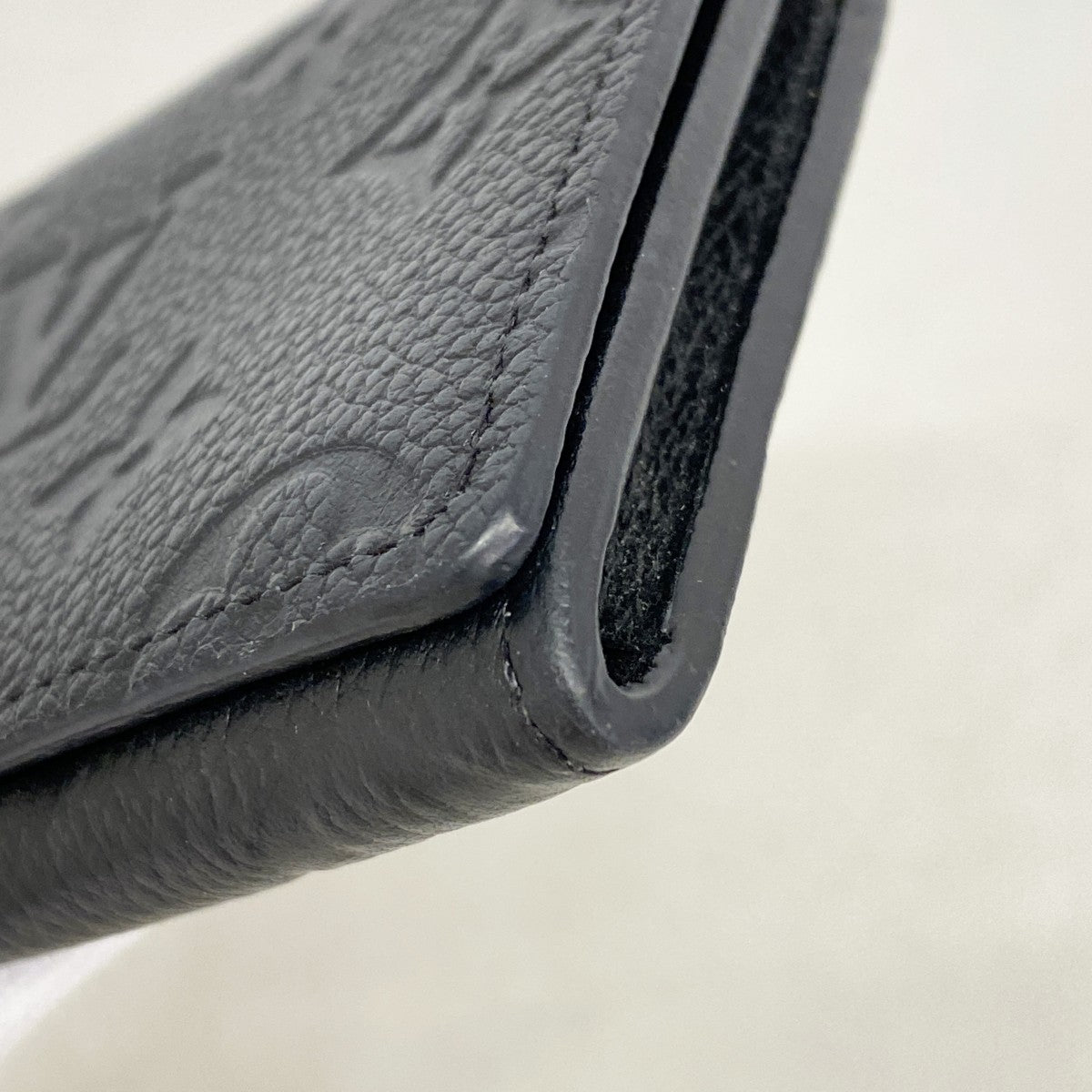 【6gc3679-k】ルイヴィトン 名刺入れ モノグラム・アンプラント アンヴェロップカルトドゥヴィジット M58456 ノワール【中古】レディース
