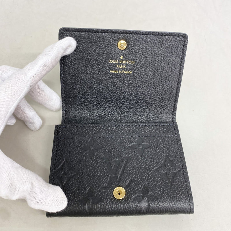 【6gc3679-k】ルイヴィトン 名刺入れ モノグラム・アンプラント アンヴェロップカルトドゥヴィジット M58456 ノワール【中古】レディース